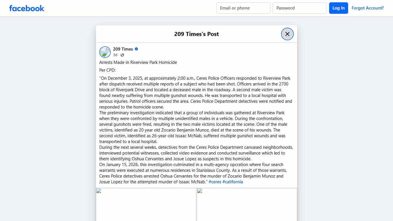 209 Times - Arrests Made in Riverview Park Homicide Per... | Facebook